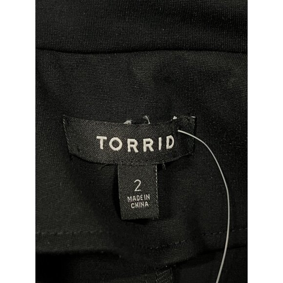 Torrid Womens Black Jacket Biker Moto Plus Size 2X Collar Long Sleeve NWT New - Picture 6 of 9